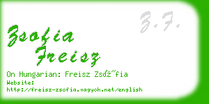 zsofia freisz business card